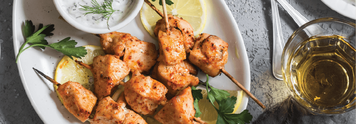 Млечни пилешки шишчета