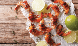 Скариди с бекон