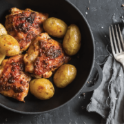 Печени пилешки бедра с горчица