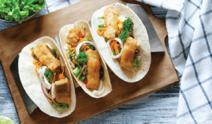 Рибни такоси с царевична панировка